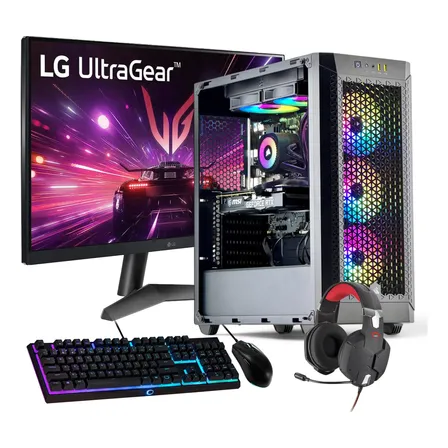 Pc Gamer+monitor 24+perif Ryzen 5 5600xt 32g 1tb Rtx 4060 32 Gb