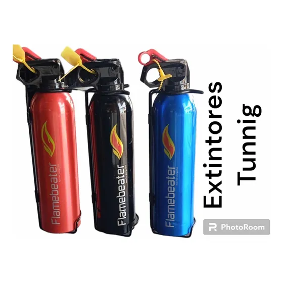 Extinguidor De Fuego Tunning Azul Negro Rojo Universal 