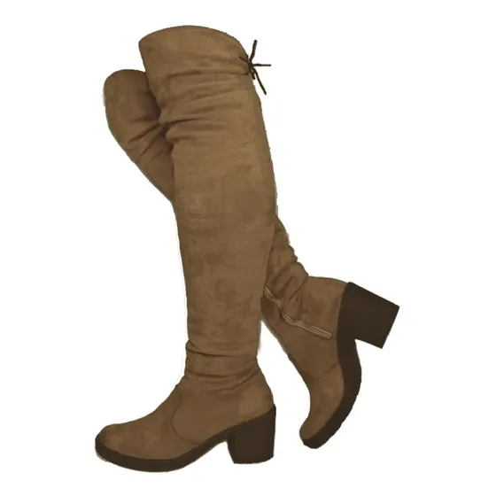 Bota Larga Para Mujer Maxi Bota De Tacon, Colores Nyxmart