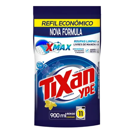 Lava Roupas Líquido Primavera Sachê 900ml Tixan Ypê