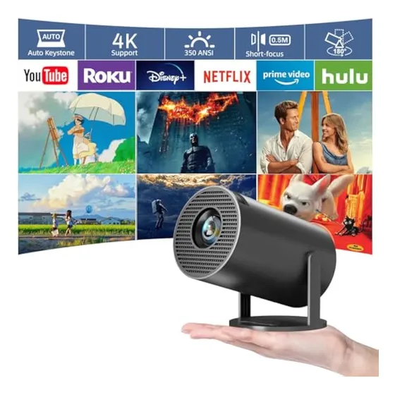 [soporte Ajustable De 180°] Mini Proyector