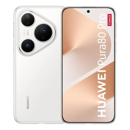 Celular HUAWEI Pura 80 Pro Smartphone 12GB+512GB, Cámara Ultra Chroma de 1 Pulgada, Cámara Macro Telefoto de Ultra Iluminación, Cancelación de Ruido con IA, Batería 5170 mAh y Supercharge Dual, Blanco