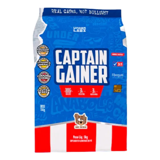 Hipercalorico Captain Gainer 3kg Under Labz - Lançamento