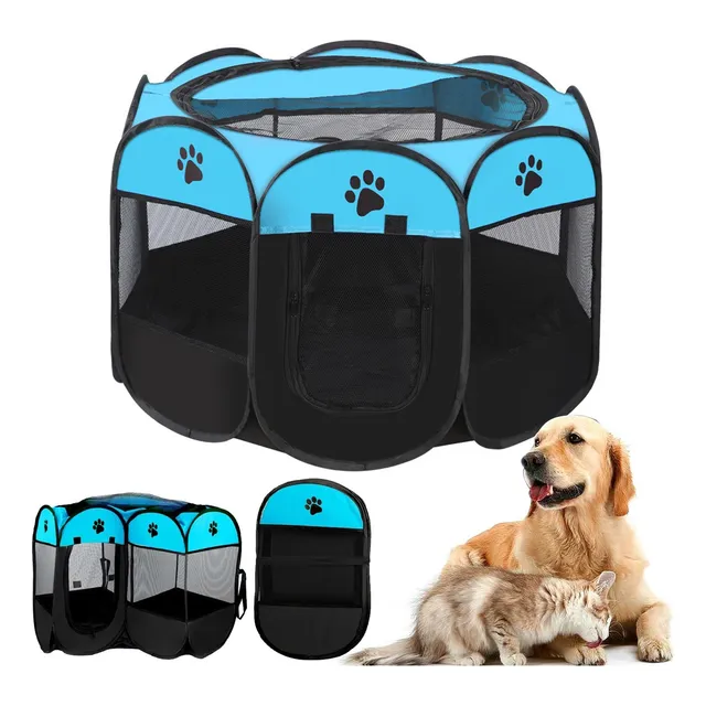 Casa Corral Para Mascotas Perros Sencillas Plegable Portátil