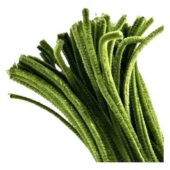 Limpiapipas Chenille 50pz Verde Musgo