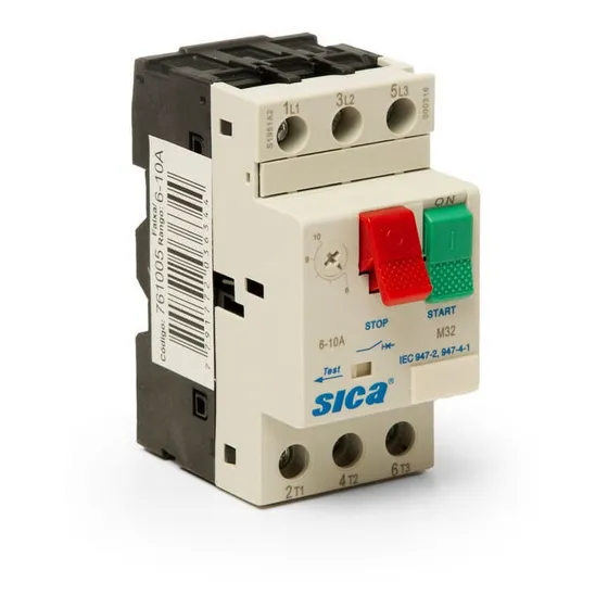 Guardamotor Protector M32 Trifasico Reg 6 A 10 Amp Sica