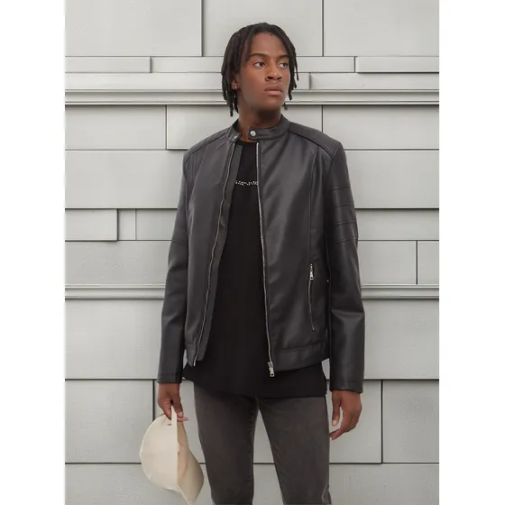 Chaqueta Hombre Seven Pu Negro Viscosa 45080378-10