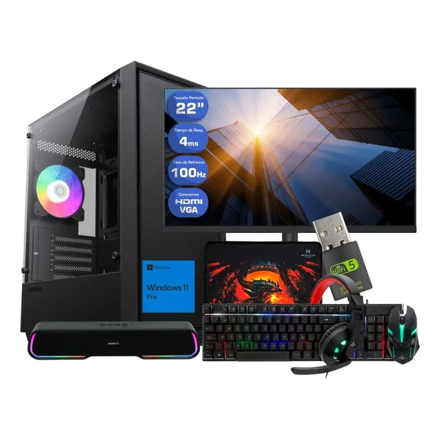 Pc Amd Ryzen 5 5600gt | Monitor 22  + Parlante Regalo