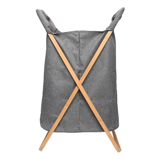 Cesto Para Lavanderia Com Detalhe De Bambu 40cm Mimo Style Cesto Para Lavanderia Com Detalhe De Bambu 40cm Mimo Style