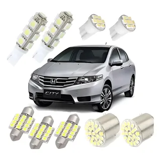 Kit Lampadas Led Honda Fit City Civic Placa Pingo Torpedo Ré Fit City - Branco