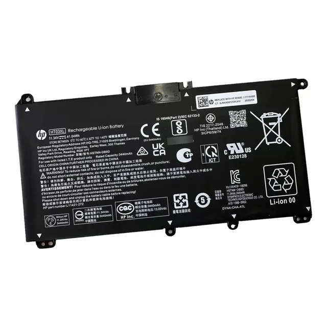Batería HP Pavilion 15q 14ce 15ce 14s 15s Batería negra HT03xl