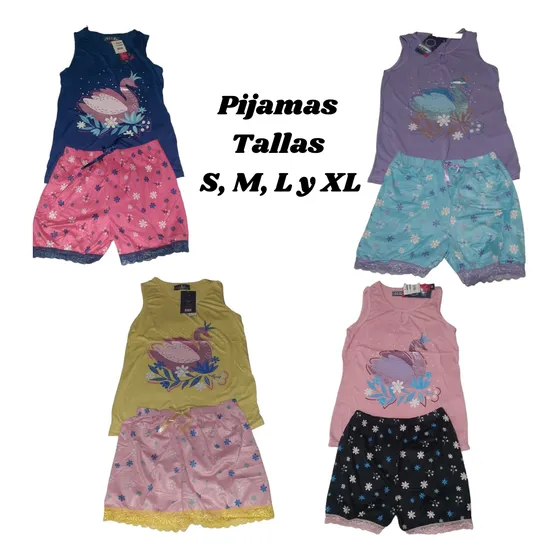 Pijama Short Mujer Mirella Comodas Frescas Tallas Variadas