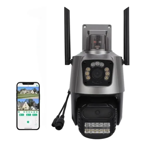 Cámara Domo Wifi Doble Lente Full Hd Con App V380 Pro