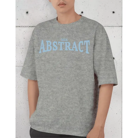 Camiseta Larga  Oversized Longline Geek Abstract Estampada 