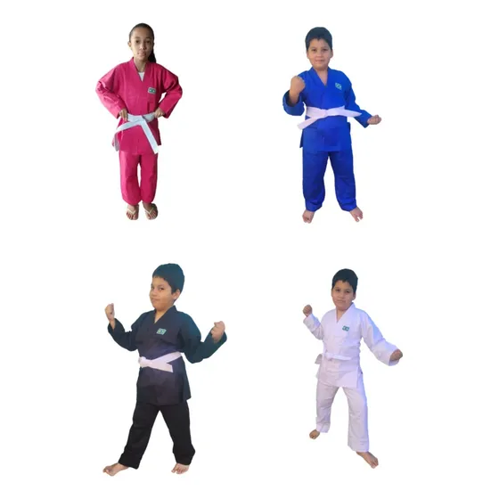Kimono Infantil Judo Jiujtsu Reforçado Com Faixa