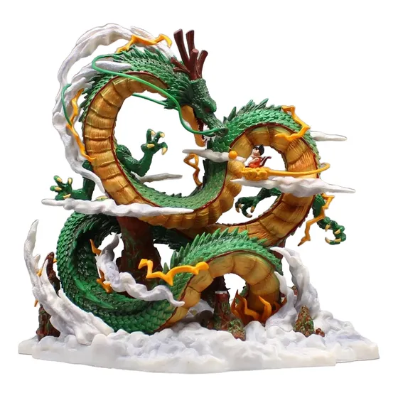 Figura De Dragon Ball Goku Y Sheron /shenlong 24 Cm De Alto