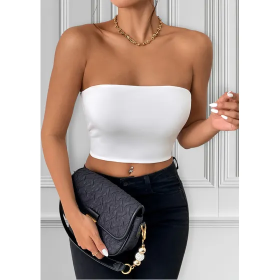 Top Tubo Para Mujer Bluasa De Moda Top Sin Tirantes