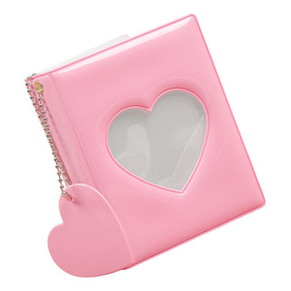Lindo Portatarjetas De Fotos De 3 Pulgadas Love Heart Rosado Lindo Portatarjetas De Fotos De 3 Pulgadas Love Heart Rosado