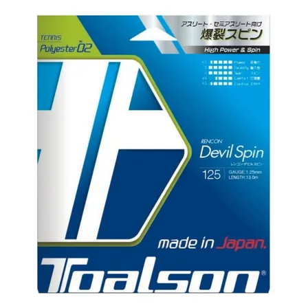 Cuerda De Tenis Toalson Rencon Devil Spin 1,25 Set 12m 1.25 Mm Blanco