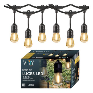 A-a$ Guirnalda De Luces Para Exterior Led 15m, Luz Cálida A-a$ Guirnalda De Luces Para Exterior Led 15m, Luz Cálida