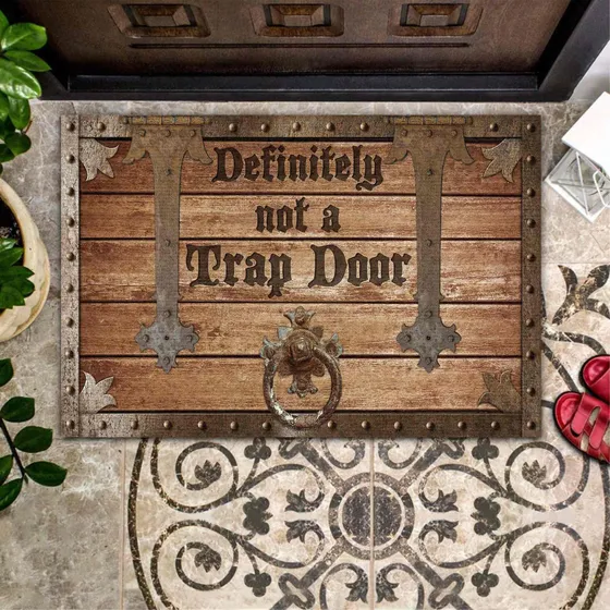 Bestcustom Definitely Not Trap Door Felpudo Para Casa 24