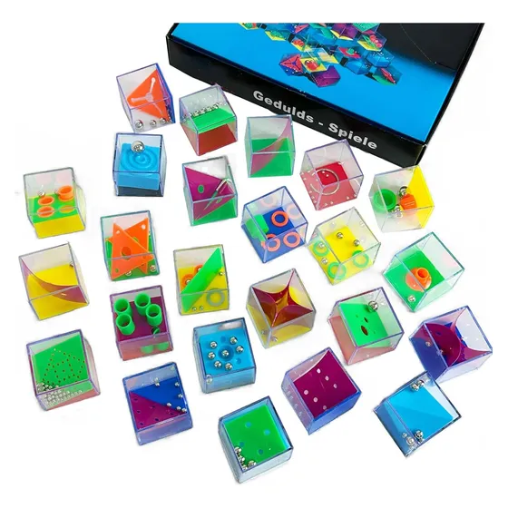 12 Juego De Mini Cubeta Caja De Rompecabezas De Cubos