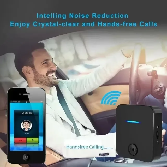 Transmisor Receptor Bluetooth 5.0 Con Conector Estéreo De 3,