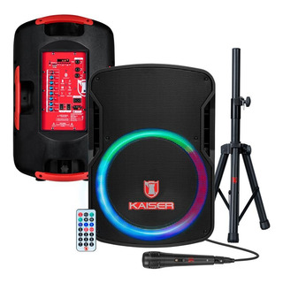 Bocina Kaiser Msa-7515mx Portátil Con Bluetooth Negra Bocina Kaiser Msa-7515mx Portátil Con Bluetooth Negra