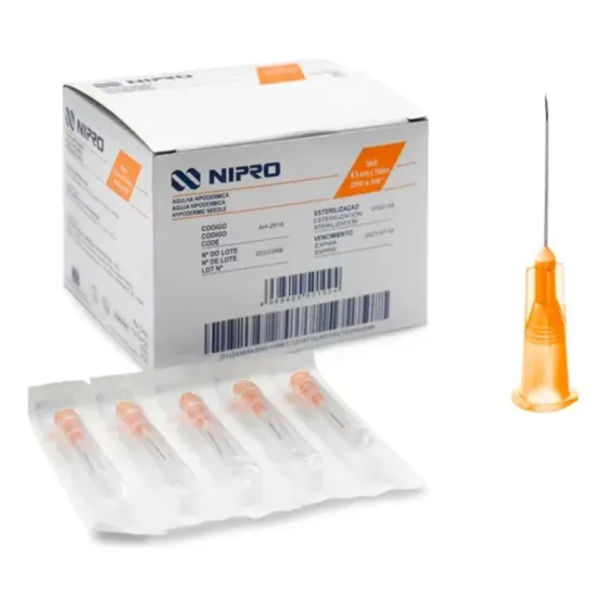 Caja De Aguja Desechable C/100 Piezas  Nipro 