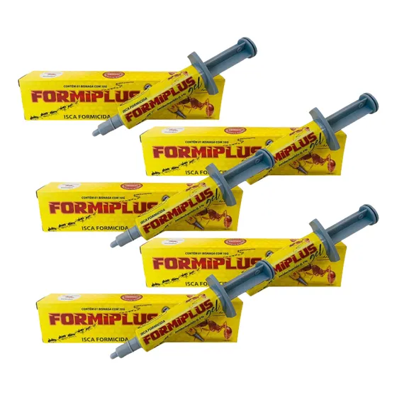 Kit Com 5 Formicida Mata Formiga Em Gel Veneno 10g Quimiagri