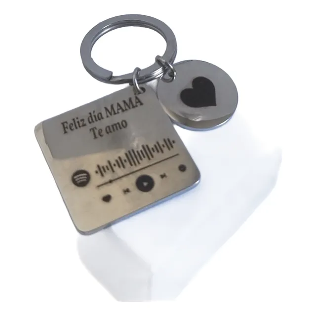 Llavero De Acero Con Dijes Grabados  Personalizable