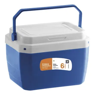 Caixa Térmica Azul Cooler 6 Litros Com Alça Praia E Cerveja Caixa Térmica Azul Cooler 6 Litros Com Alça Praia E Cerveja