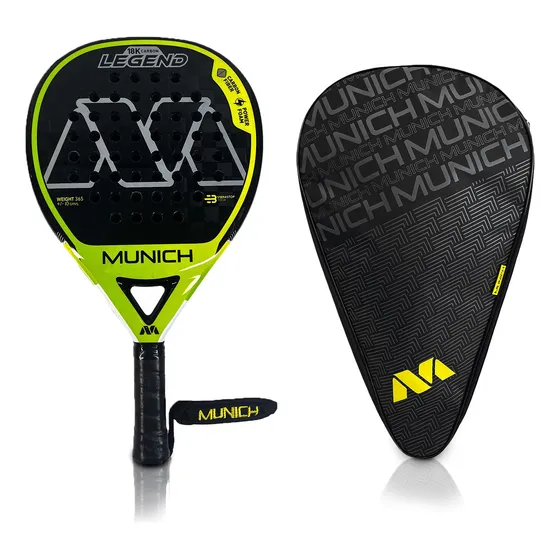 Paleta Pádel Munich Legend 18k Teardrop Competición+bolsoter