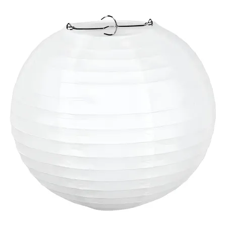 Lámpara Bola De Papel Arroz China 40 Cm Blanco