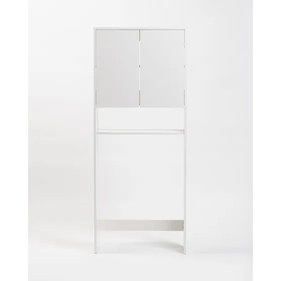 Mueble Organizador De Baño Wc 2 Puertas Blanco
