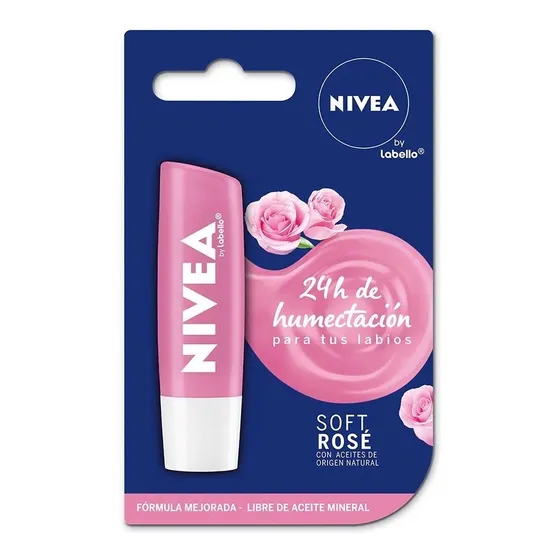 Protector Labial Nivea By Labello Soft Rosé 4,8g