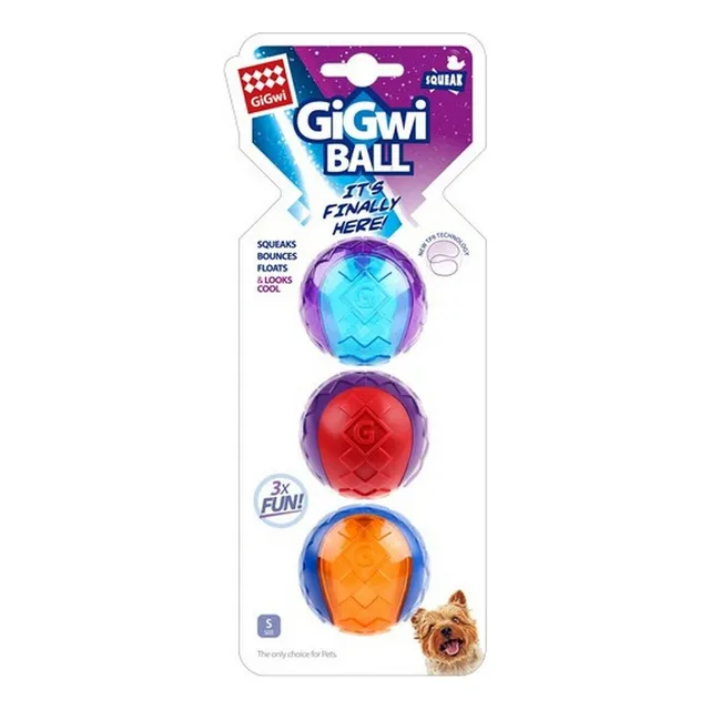 Pelota Para Perros Gigwi Ball Con Chifle Small X3 Resistente