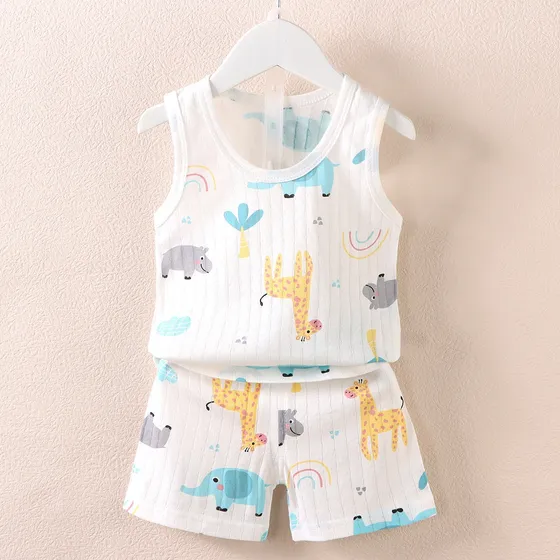 Conjunto Bebe Niño Niña Ropa De Verano Algodón Blusas Y Pant
