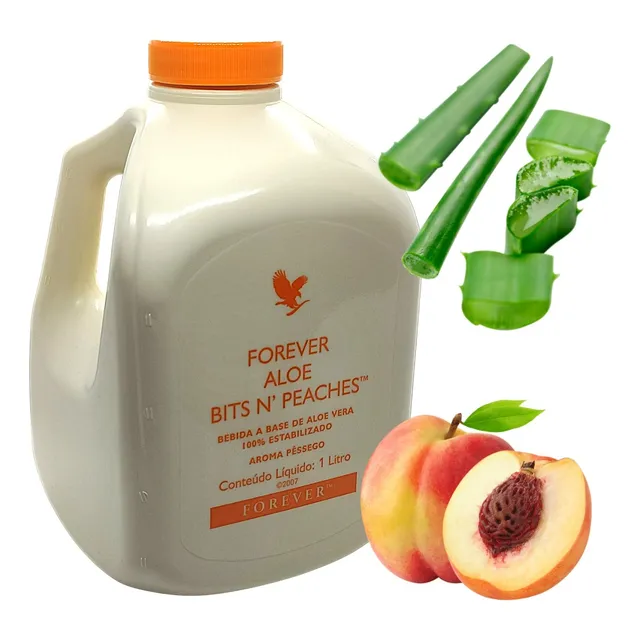 Aloe Bits N' Peaches Suco Pessego Com Aloe Vera Vegano