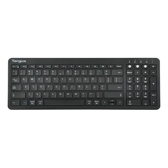 Teclado Bluetooth Midsize Antimic Dual Mode Preto Targus 32665 Idioma Português Brasil