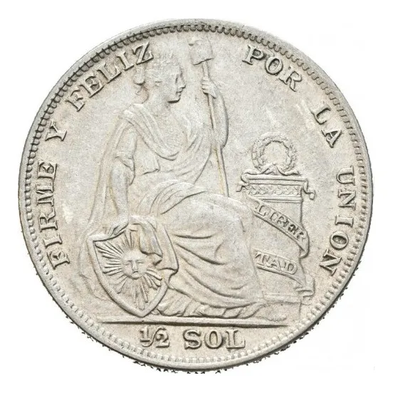 Moneda De Plata 0,500 De 1/2 Sol De Oro 1935, 30mm. U N C