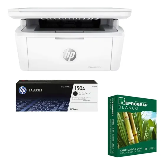 Combo Impresora Hp Laserjet M141w +tóner Hp 150a + Resma