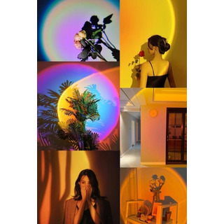 Luminária Por Do Sol Luz Projetor Led Sunset Foto Golderhour Luminária Por Do Sol Luz Projetor Led Sunset Foto Golderhour