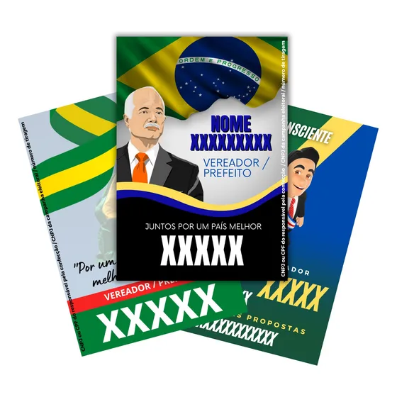 Santinho Político Eleitoral 7x10cm 15.000 Unidades Fosco