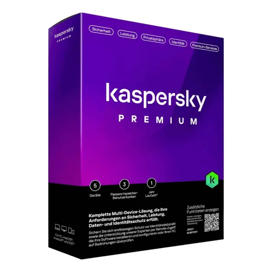 Antivirus Kaspersky Premium 5 Dispositivo 1 Año