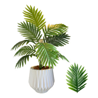 Planta Artificial Palmeira Com Vaso Origami Polietileno Planta Artificial Palmeira Com Vaso Origami Polietileno