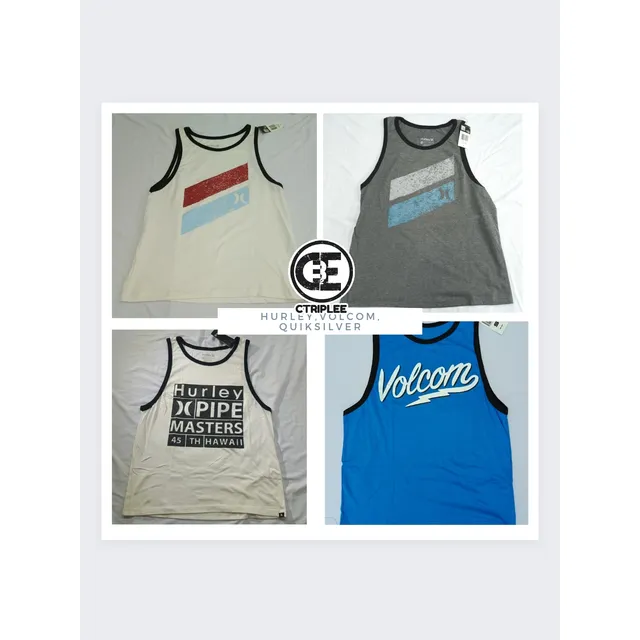 Franelillas Caballero Hurley, Quiksilver Vans Volcom 