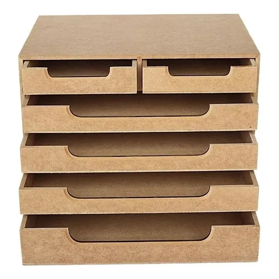 Organizador 6 Gavetas Folhas Sulfite A4 Base Suporte Monitor