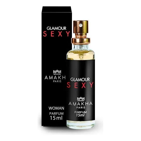 Perfume de mujer Glamour Sexy Amakha Paris, 15 ml, para bolsillo