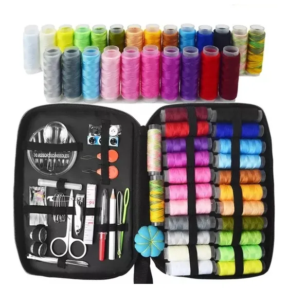 Set Costura Hilo De Coser Alfiler De Gancho Botones Kit